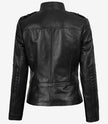 Women's Black Lambskin Biker Style Jacket