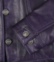 Lila Trucker-Lederjacke für Damen
