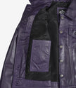 Lila Trucker-Lederjacke für Damen