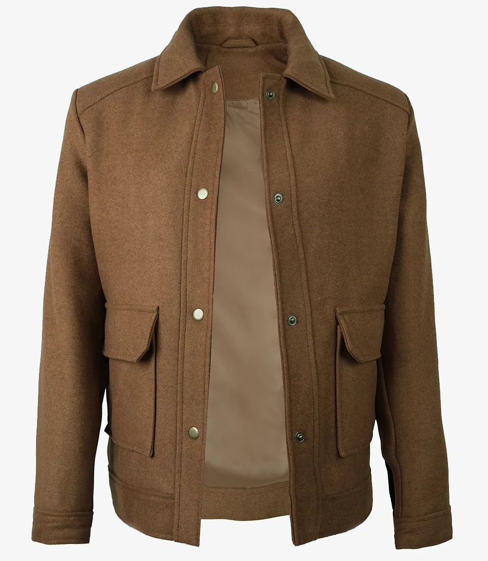 Women’s Brown Wool Utility Jacket