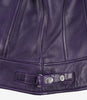 Women's Purple Modern Fit Biker Style Leather Jacket