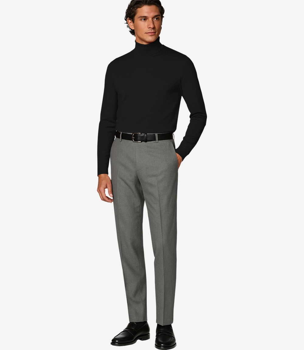Mens Black Turtleneck Shirt 