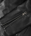 Schwarze Lederjacke im Biker-Stil für Damen