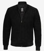 Schwarze Premium-Bomberjacke aus Wildleder für Herren