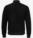 Schwarze Premium-Bomberjacke aus Wildleder für Herren
