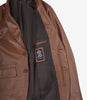 Mens 2 Buttons Brown Leather Blazer