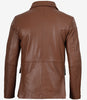 Mens 2 Buttons Brown Leather Blazer