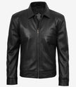 MINIMALIST: Tony Harrington-Jacke aus schwarzem Leder für Herren