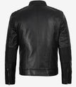 Men's Real Lambskin Leather Black Biker Style Jacket
