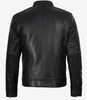 Men's Real Lambskin Leather Black Biker Style Jacket