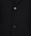 Men's Single-Breasted Black Wool Coat – Modern Fit