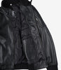 Schwarze Bomberjacke aus Rindsleder für Herren