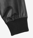 Schwarze Bomberjacke aus Rindsleder für Herren