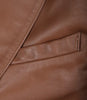 Mens 2 Buttons Brown Leather Blazer