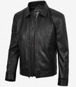 MINIMALIST: Tony Harrington-Jacke aus schwarzem Leder für Herren