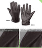 Mens Real Leather Dark Brown Lined Gloves