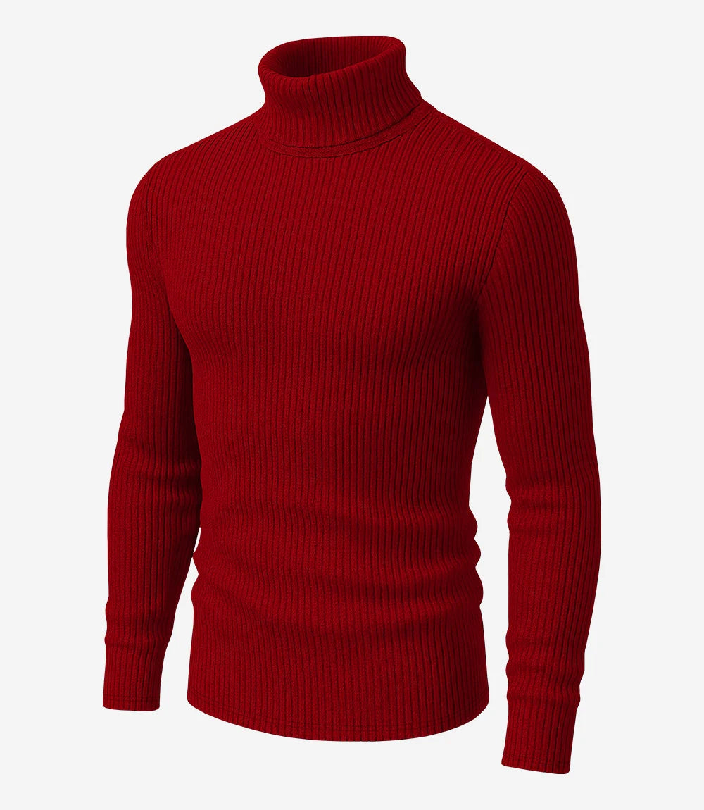 Mens Red Turtleneck Sweater