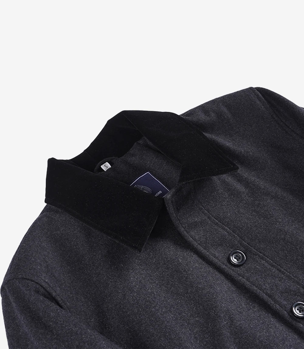 Men's Utility Charcoal Grey Wool Jacket