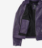 Women's Purple Modern Fit Biker Style Leather Jacket