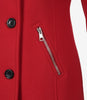 Womens Double Breasted Red Wool Peacoat