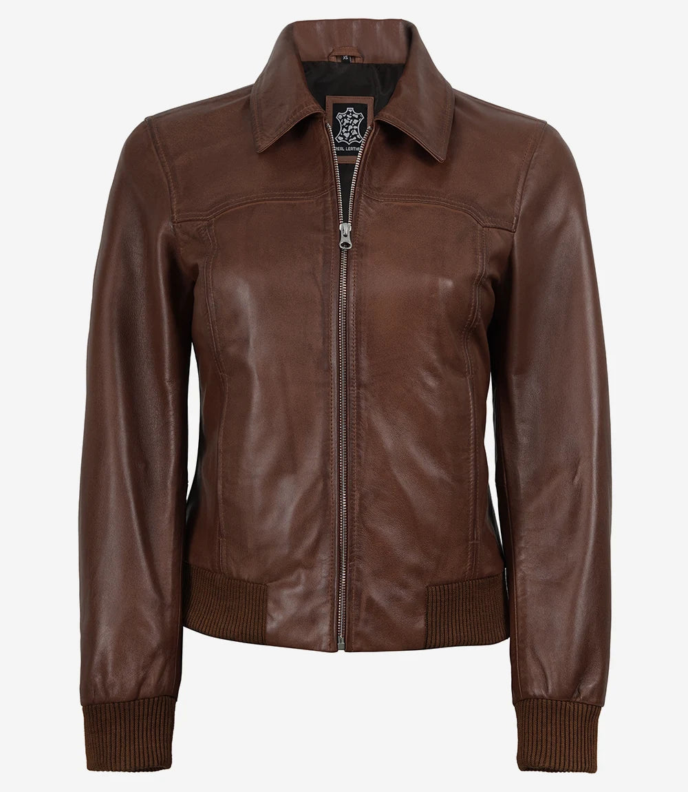 Schwarze Lederjacke im Biker-Stil für Herren