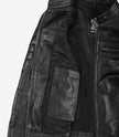 Schwarze Lederjacke im Biker-Stil für Damen