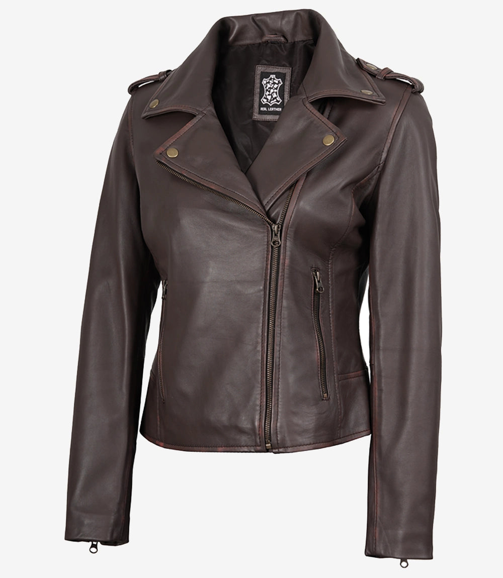 Colorado Womens Dark Brown Leather Jacket