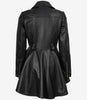 Womens Asymmetrical Black Peplum Leather Jacket